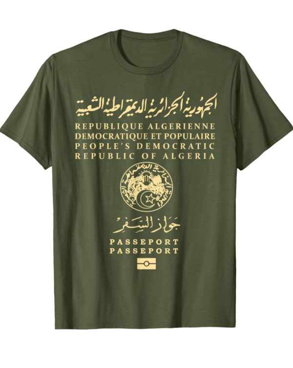 T-Shirt Inspiré du Passeport Algérien – Image 2