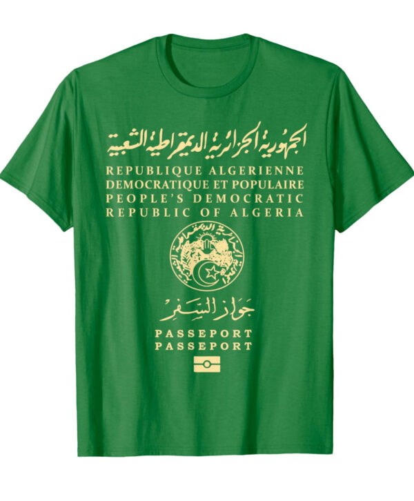 T-Shirt Inspiré du Passeport Algérien