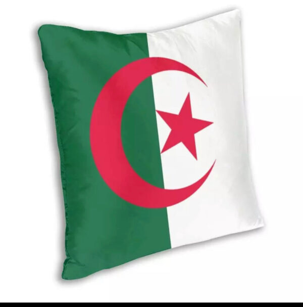 Coussin Décoratif aux Couleurs de l'Algérie – Image 2